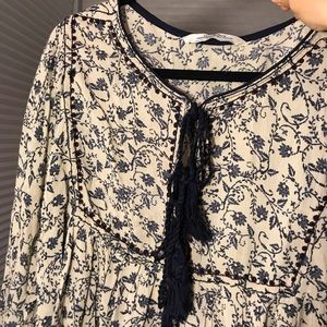 Zara bohemian style top
